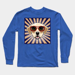 Red Sunglasses Golden Retriever Puppy Long Sleeve T-Shirt